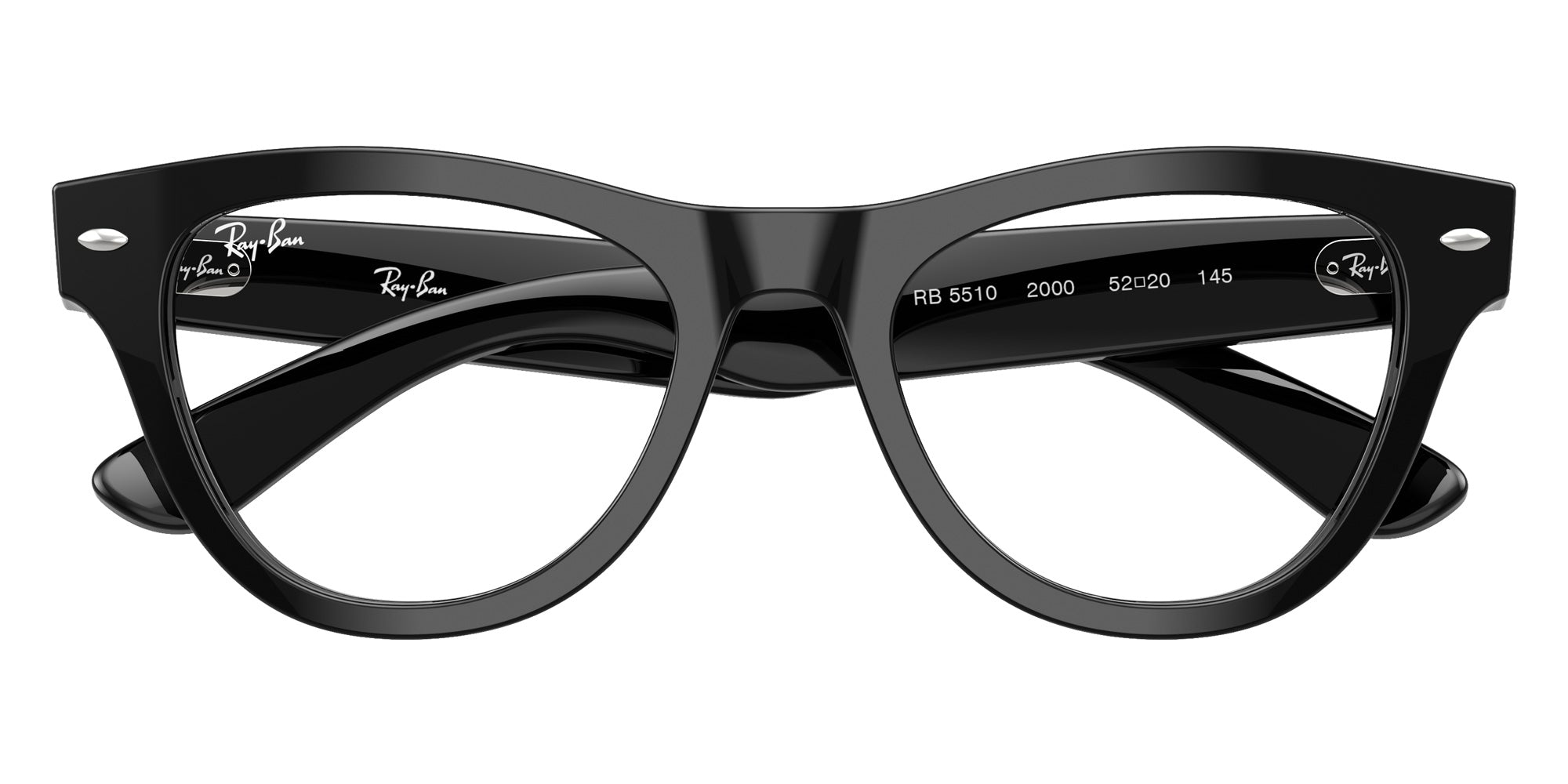 Ray-Ban® RX5510 RX5510 2000 52 Eyeglasses - Black