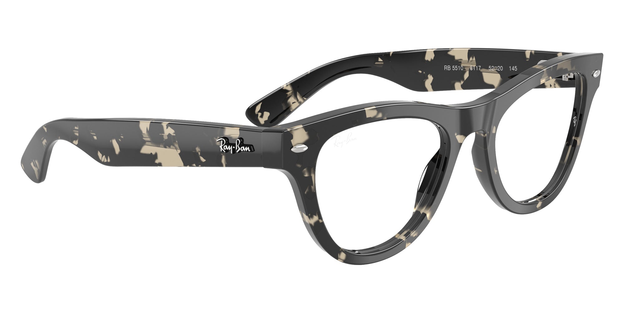 Ray-Ban® RX5510 RX5510 8117 50 Eyeglasses - Gray Tortoise