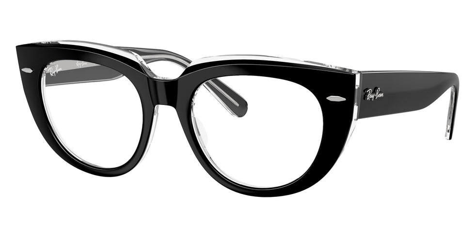 Ray-Ban® RX5586 RX5586 2034 48 Eyeglasses - Black On Transparent