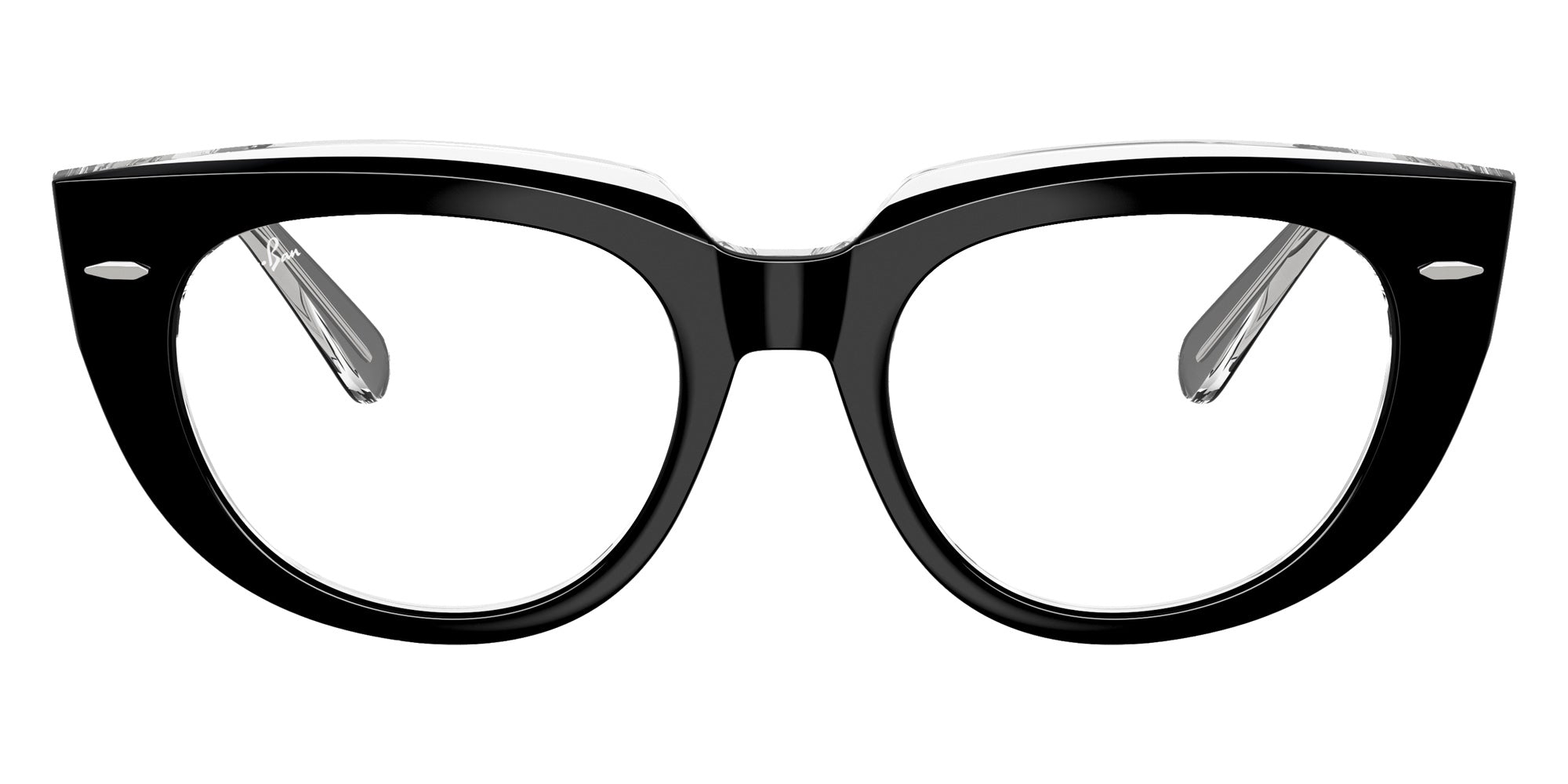 Ray-Ban® RX5586 RX5586 2034 48 Eyeglasses - Black On Transparent