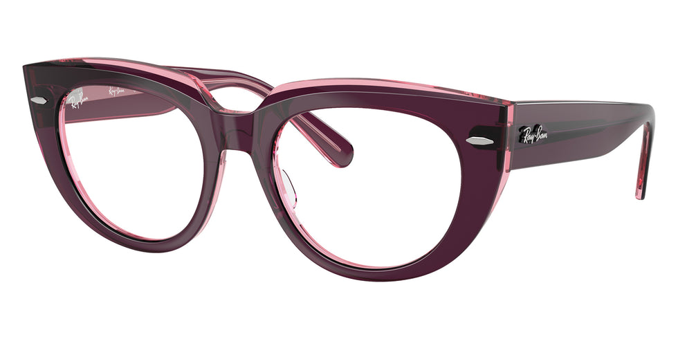 Ray-Ban® RX5586 RX5586 8364 48 Eyeglasses - Violet On Transparent Pink