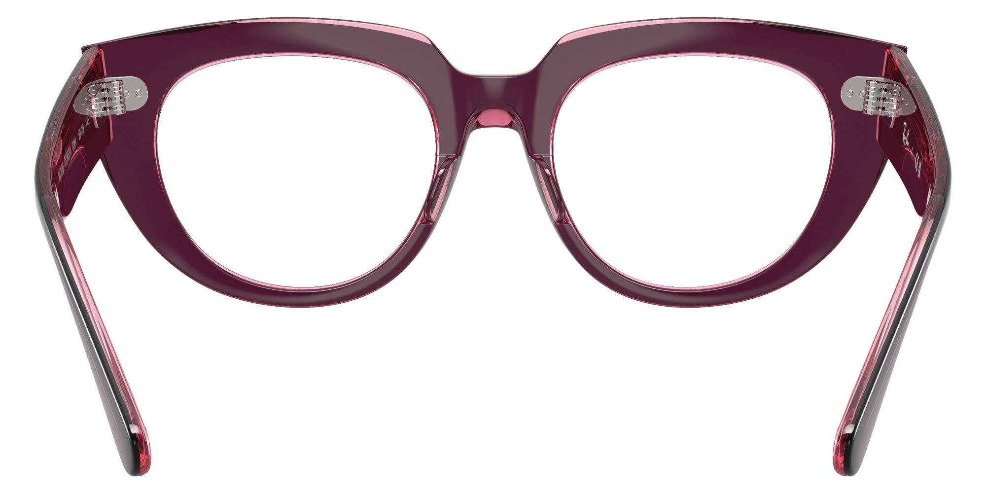 Ray-Ban® RX5586 RX5586 8364 48 Eyeglasses - Violet On Transparent Pink