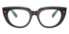 Ray-Ban® RX5586 RX5586 8366 50 Eyeglasses - Brown On Transparent Blue