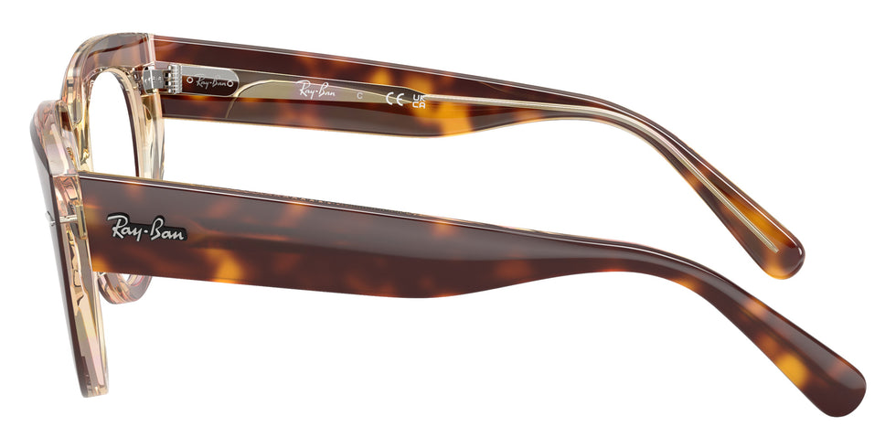 Ray-Ban® RX5586 RX5586 8402 50 Eyeglasses - Light Havana On Multicolor