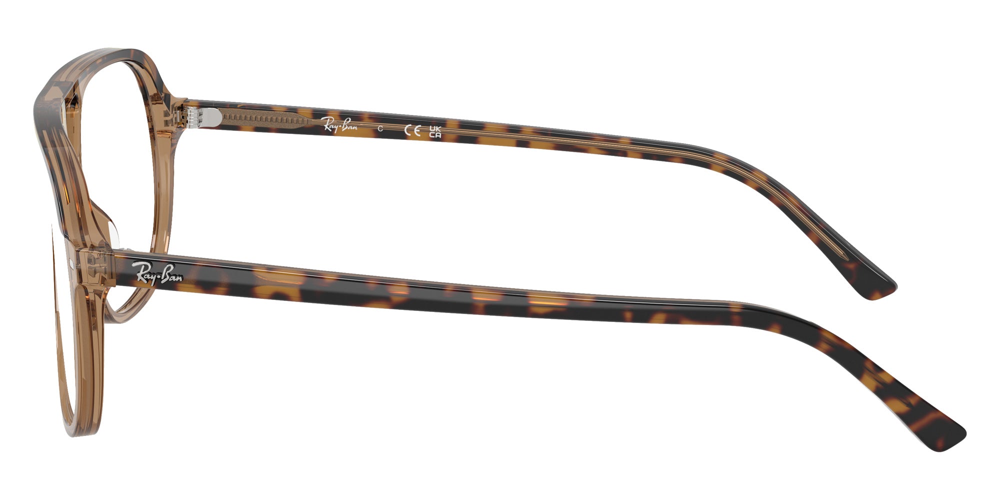 Ray-Ban® RX5698 RX5698 8109 56 Eyeglasses - Havana On Transparent Brown