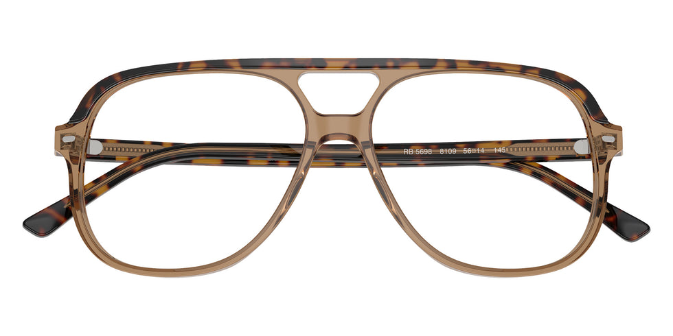 Ray-Ban® RX5698 RX5698 8109 56 Eyeglasses - Havana On Transparent Brown