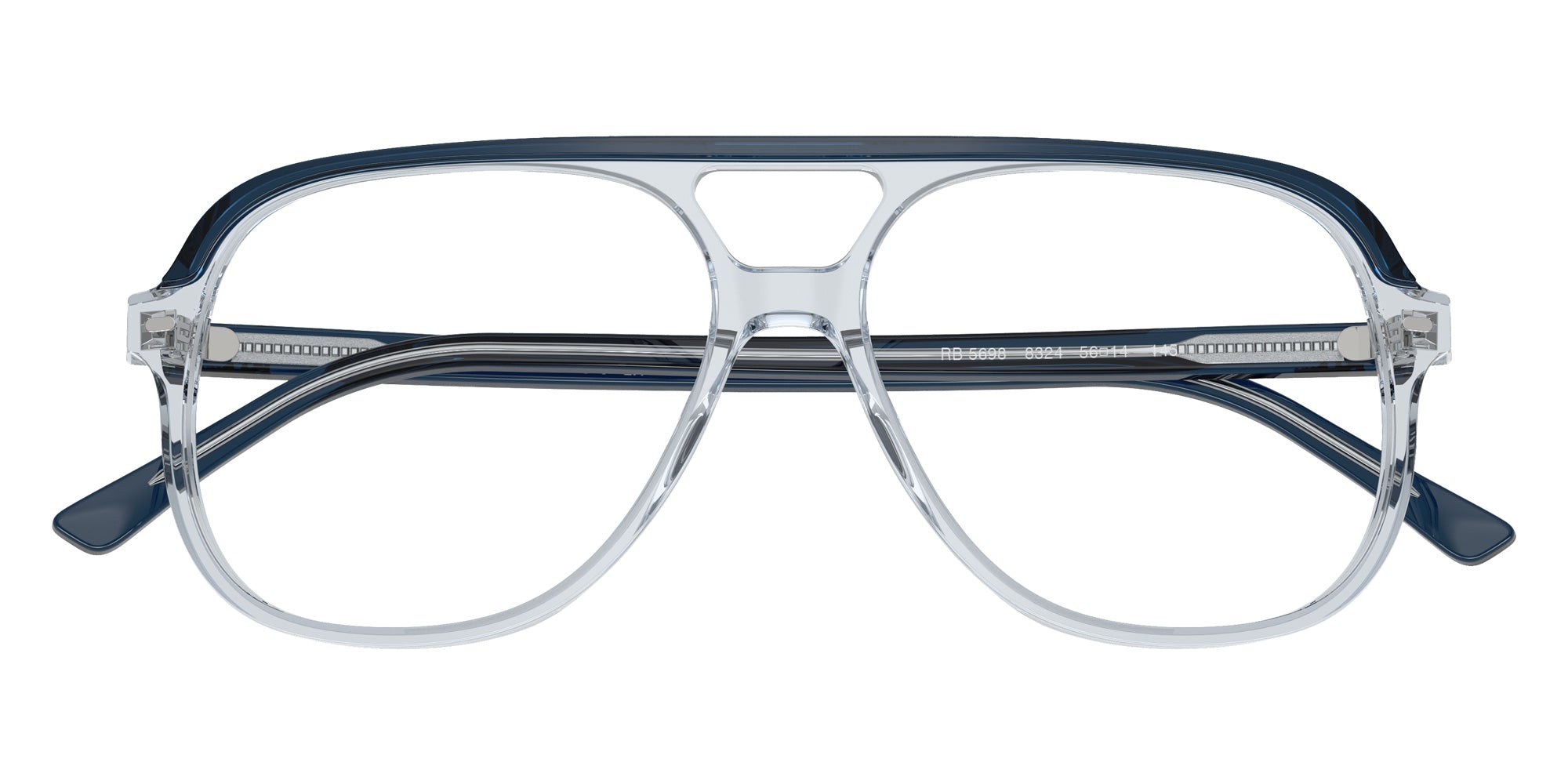 Ray-Ban® RX5698 RX5698 8324 56 Eyeglasses - Blue Transparent