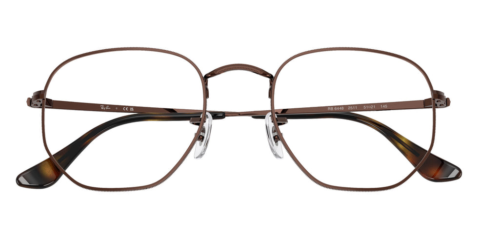 Ray-Ban® RX6448 RX6448 2511 54 Eyeglasses - Brown