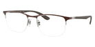 Ray-Ban® RX6513 RX6513 3228 55 Eyeglasses - Sand Brown