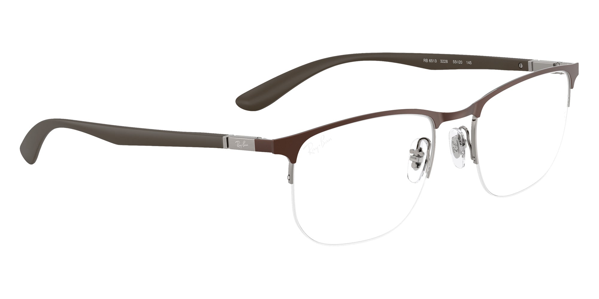 Ray-Ban® RX6513 RX6513 3228 55 Eyeglasses - Sand Brown