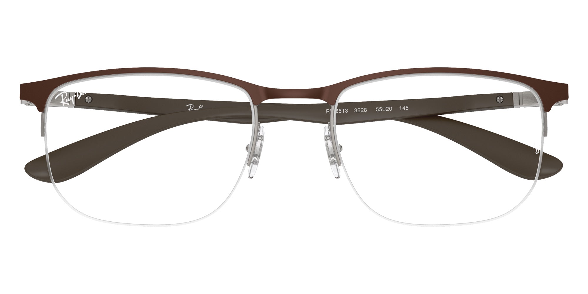 Ray-Ban® RX6513 RX6513 3228 55 Eyeglasses - Sand Brown