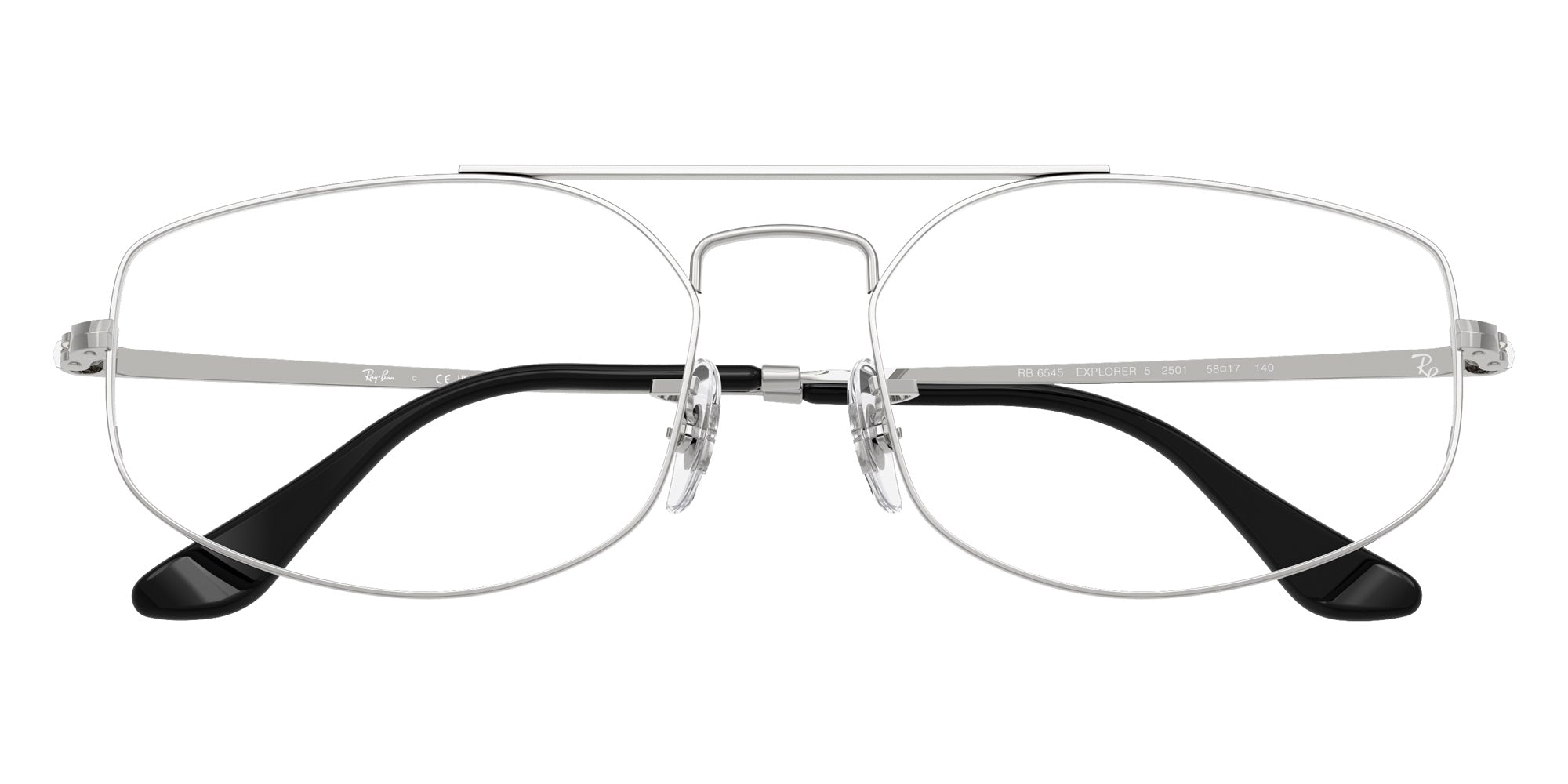 Ray-Ban® RX6545 RX6545 2501 58 Eyeglasses - Silver