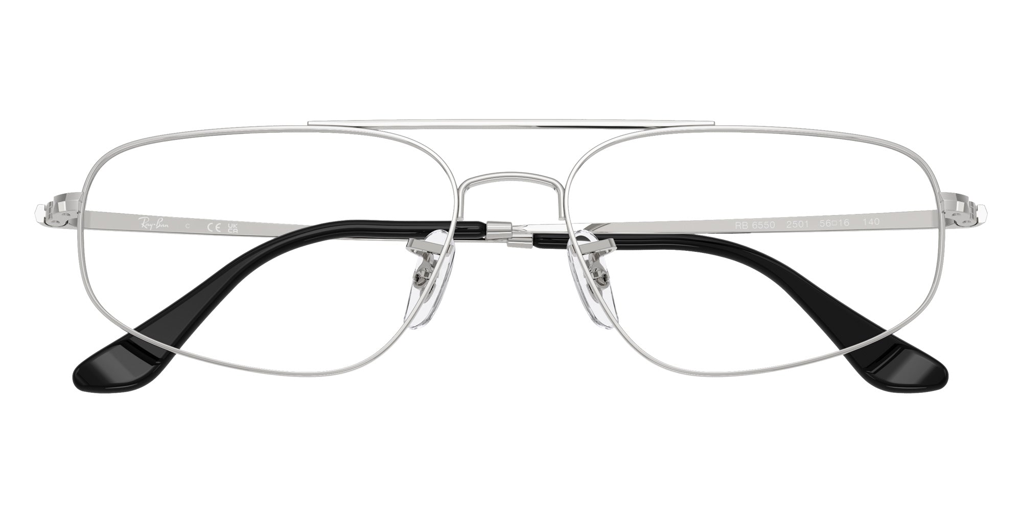 Ray-Ban® RX6550 RX6550 2501 56 Eyeglasses - Silver