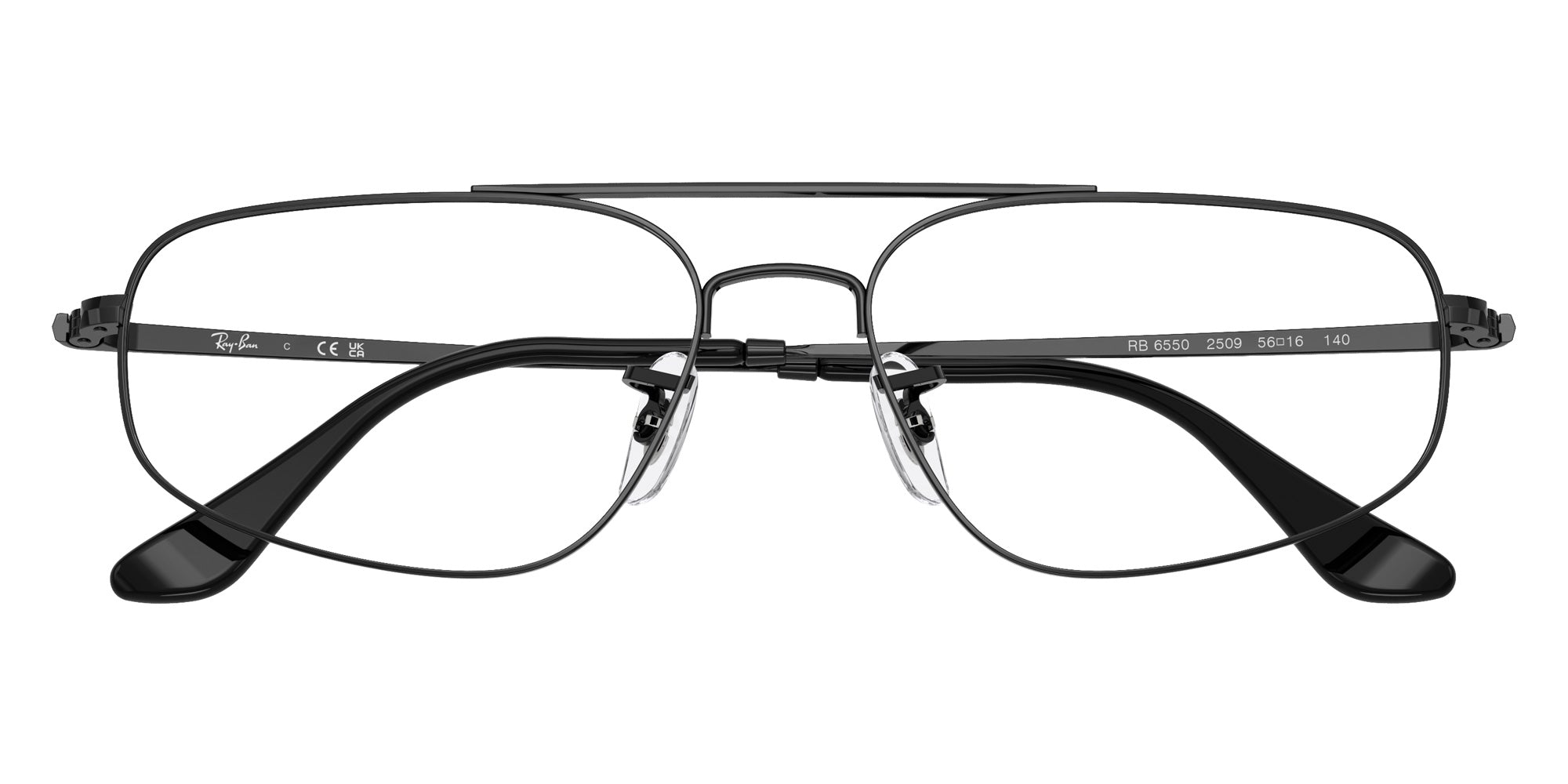 Ray-Ban® RX6550 RX6550 2509 56 Eyeglasses - Black