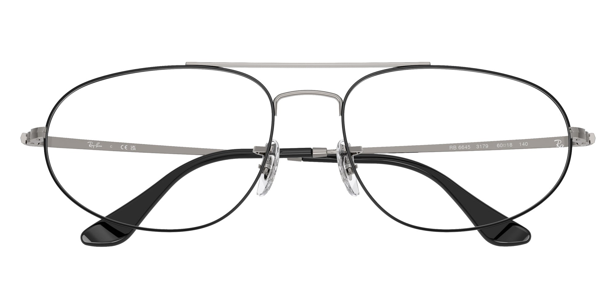Ray-Ban® RX6645 RX6645 3179 60 Eyeglasses - Gunmetal