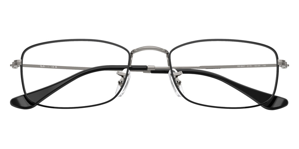 Ray-Ban® RX6647 RX6647 3179 53 Eyeglasses - Gunmetal