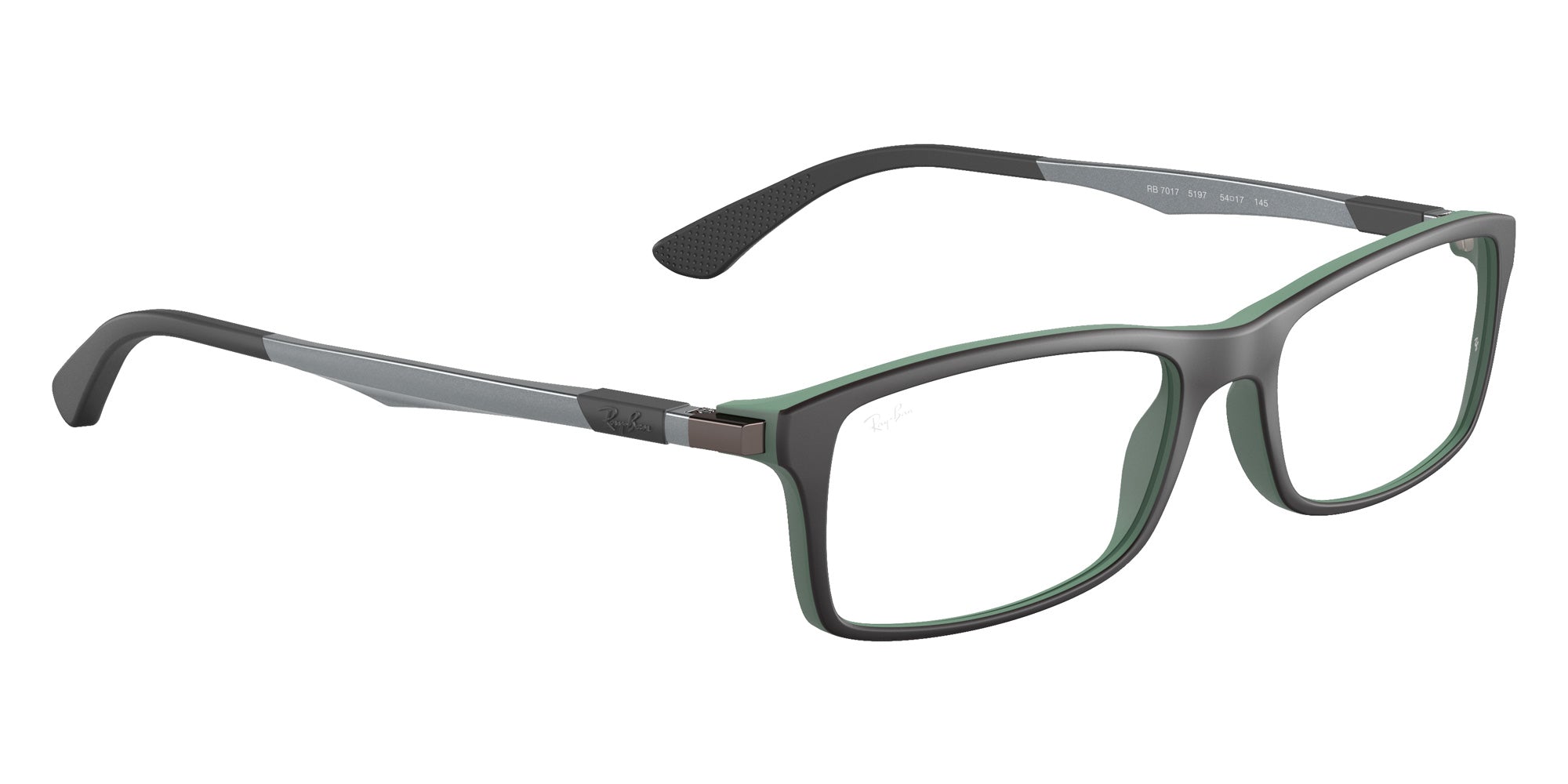 Ray-Ban® RX7017 RX7017 5197 54 Eyeglasses - Black On Green