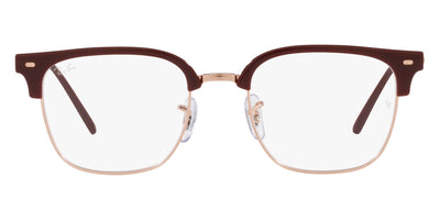 Ray-Ban® NEW CLUBMASTER 0RX7216F RX7216F 8209 53 - Bordeaux on Rose Gold Eyeglasses