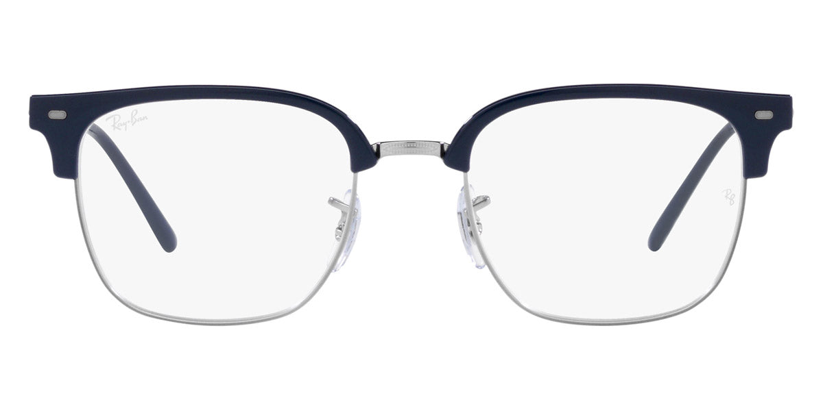 Ray-Ban® NEW CLUBMASTER 0RX7216F RX7216F 8210 53 - Blue on Gunmetal Eyeglasses