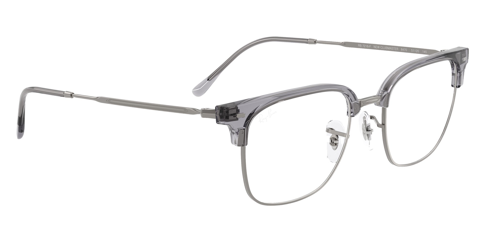 Ray-Ban® RX7216F RX7216F 8470 53 Eyeglasses - Gunmetal