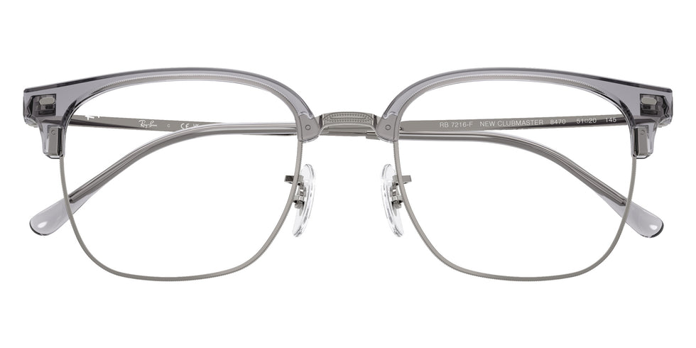 Ray-Ban® RX7216F RX7216F 8470 53 Eyeglasses - Gunmetal