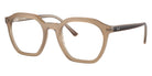 Ray-Ban® RX7238 RX7238 8355 52 Eyeglasses - Brown On Tortledove