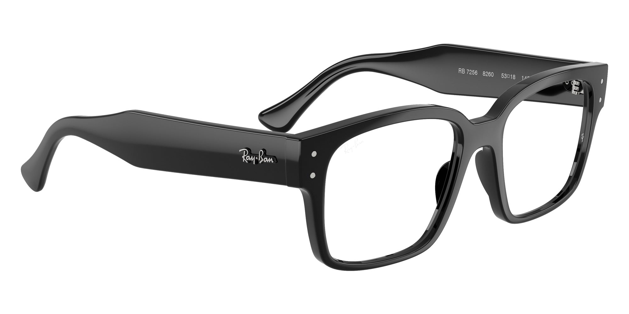 Ray-Ban® RX7256 RX7256 8260 53 Eyeglasses - Black