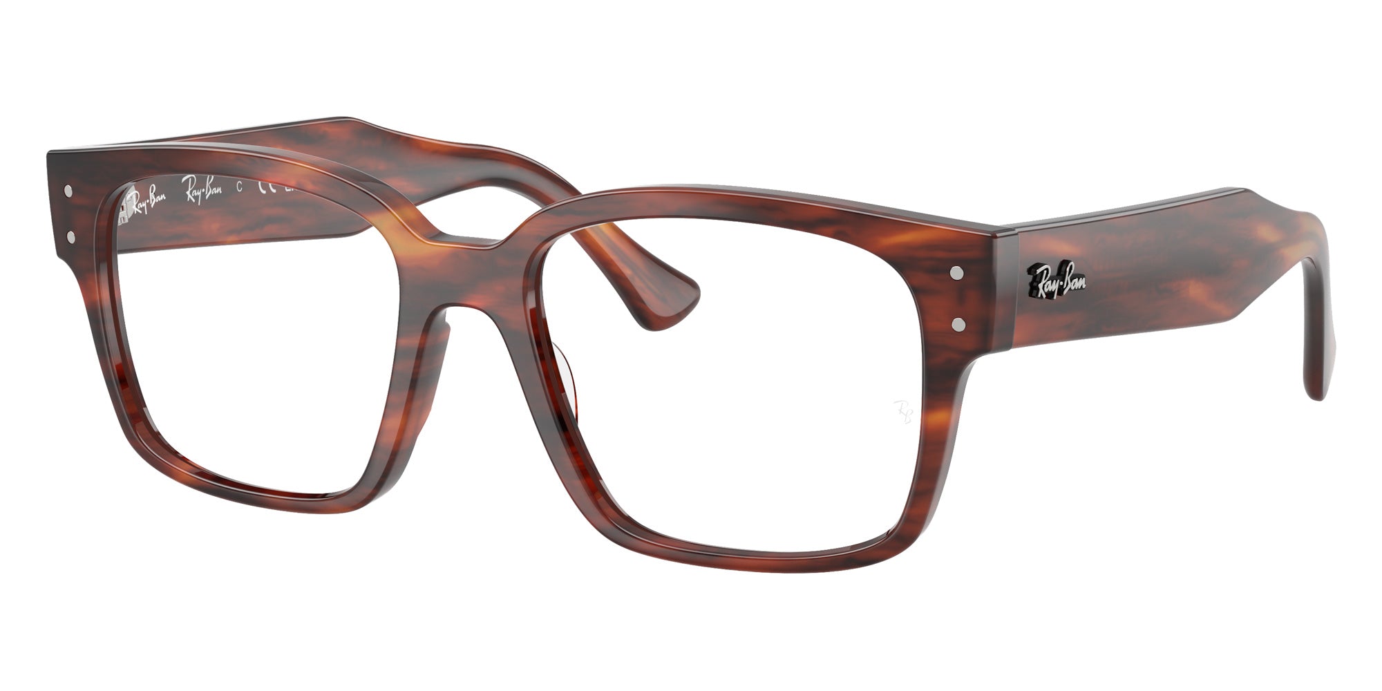Ray-Ban® RX7256 RX7256 8315 53 Eyeglasses - Striped Havana