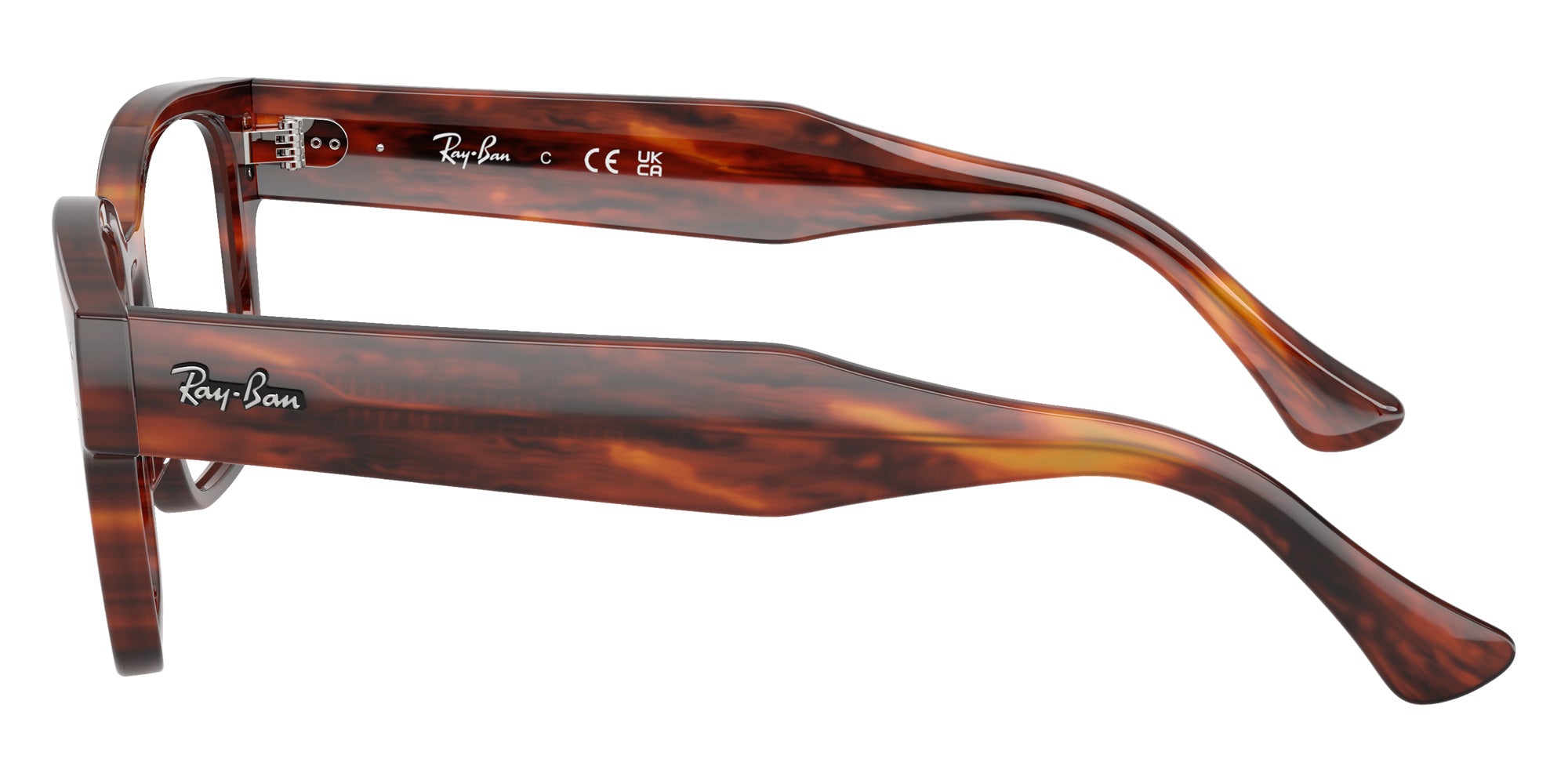 Ray-Ban® RX7256 RX7256 8315 53 Eyeglasses - Striped Havana