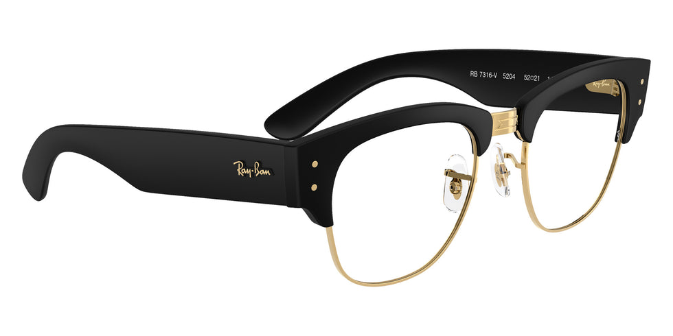 Ray-Ban® RX7316V RX7316V 5204 50 Eyeglasses - Sand Black