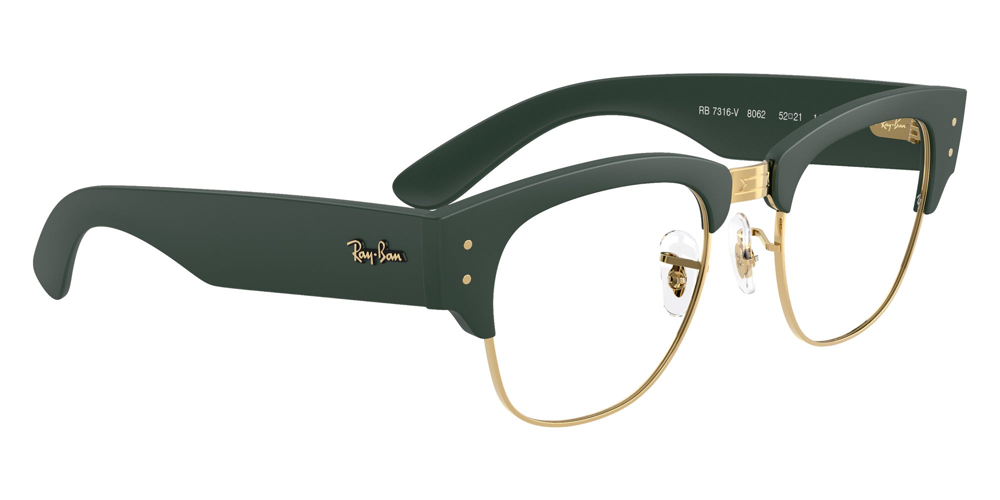 Ray-Ban® RX7316V RX7316V 8062 52 Eyeglasses - Sand Green