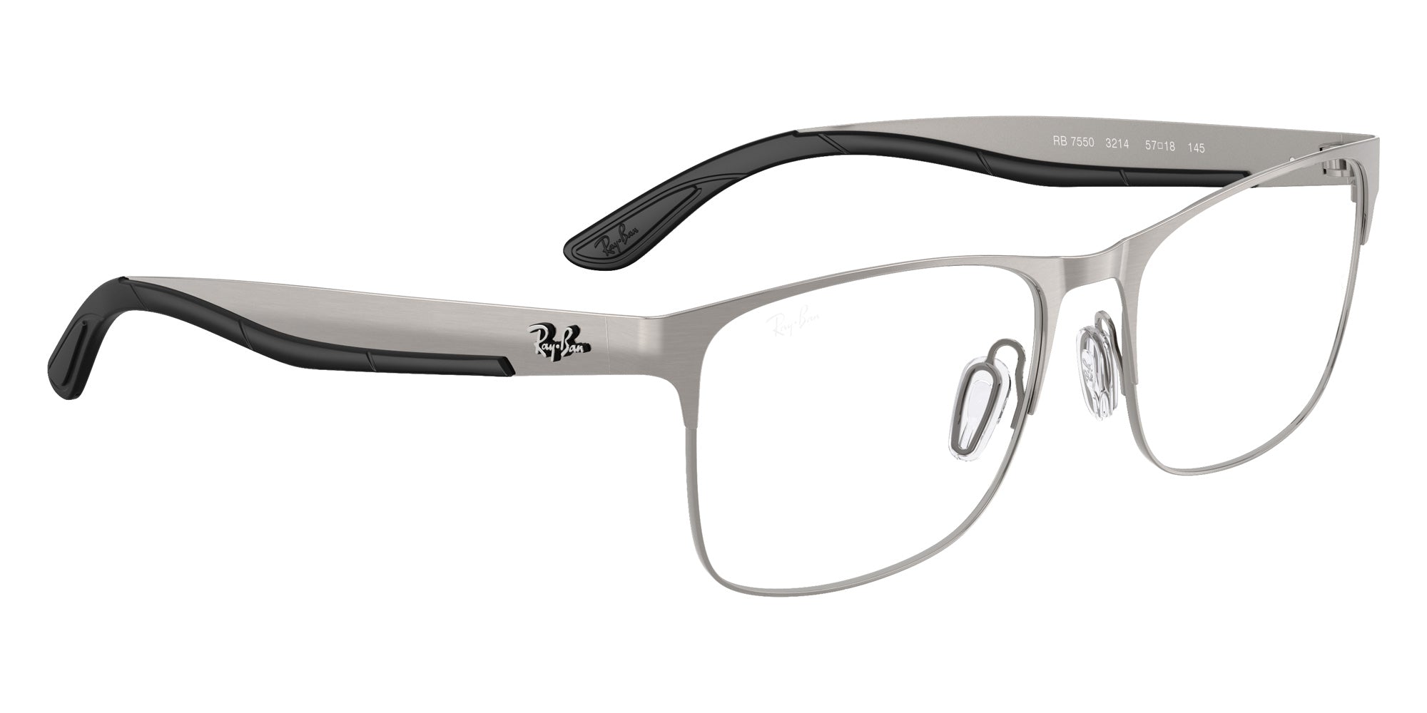 Ray-Ban® RX7550 RX7550 3214 55 Eyeglasses - Gunmetal
