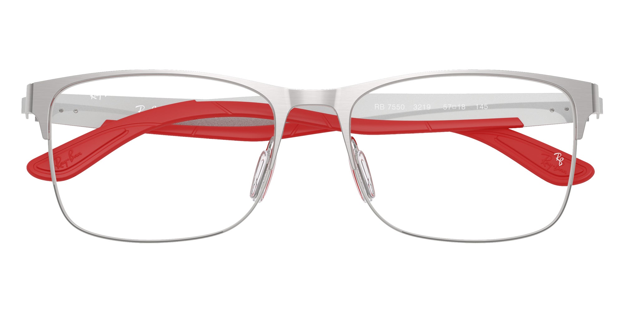Ray-Ban® RX7550 RX7550 3219 57 Eyeglasses - Silver