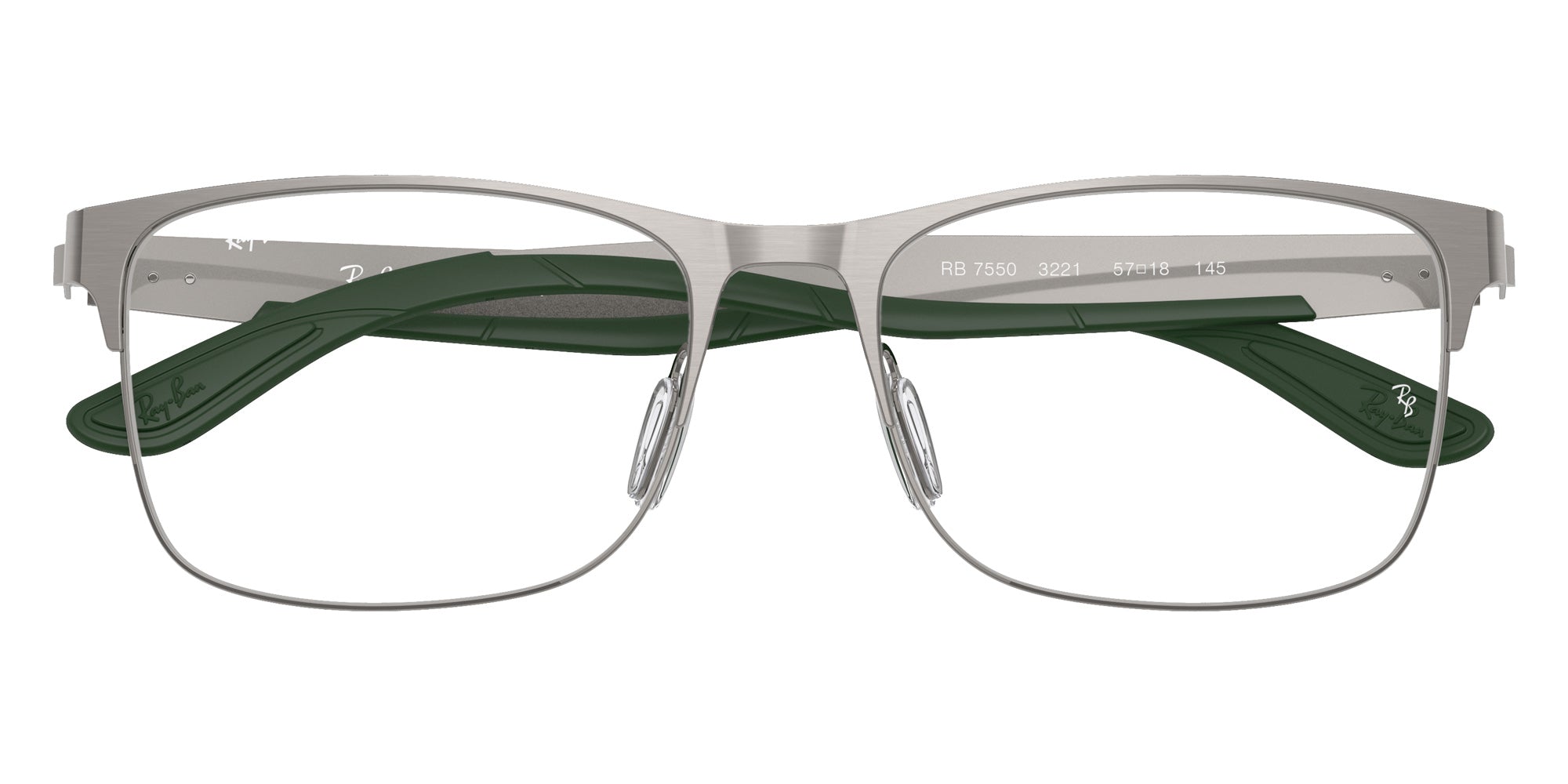 Ray-Ban® RX7550 RX7550 3221 55 Eyeglasses - Gunmetal
