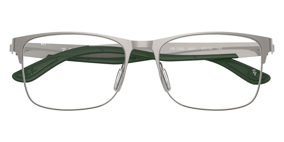 Ray-Ban® RX7550 RX7550 3221 55 Eyeglasses - Gunmetal