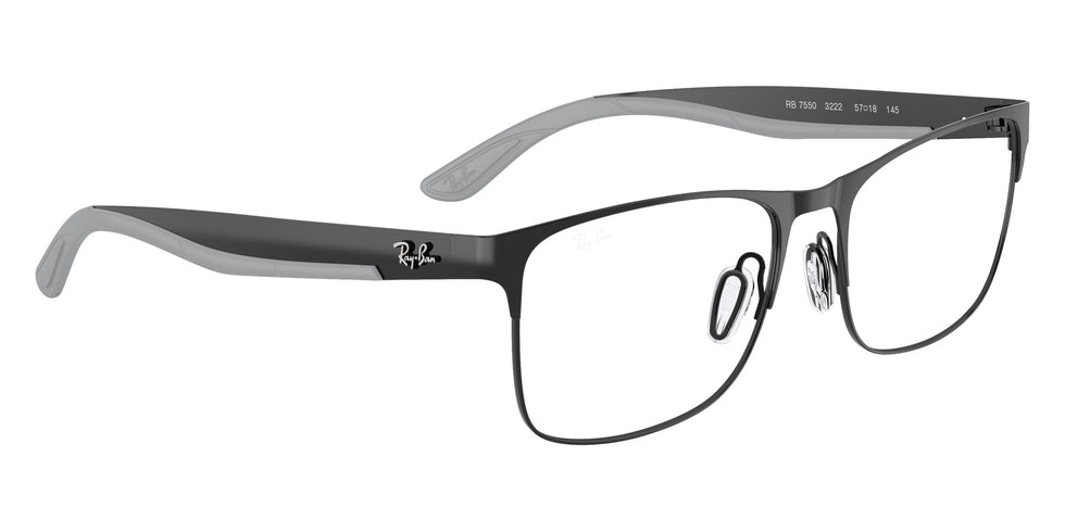 Ray-Ban® RX7550 RX7550 3222 57 Eyeglasses - Black