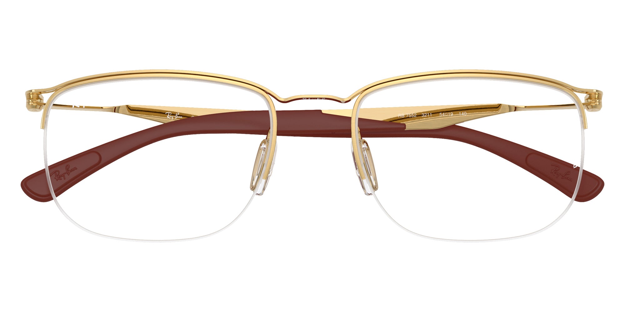 Ray-Ban® RX7552 RX7552 3211 54 Eyeglasses - Arista Gold