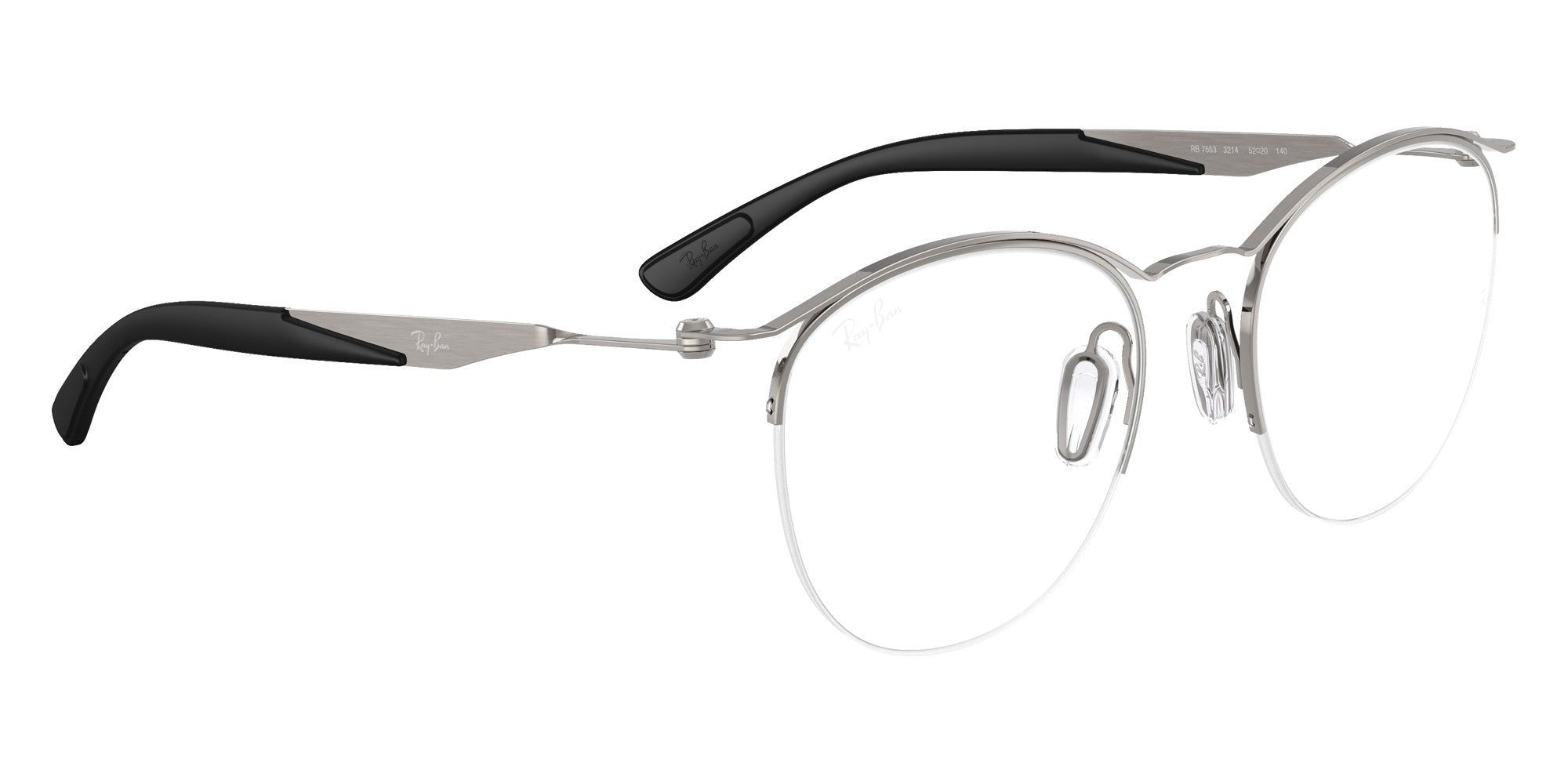 Ray-Ban® RX7553 RX7553 3214 52 Eyeglasses - Gunmetal
