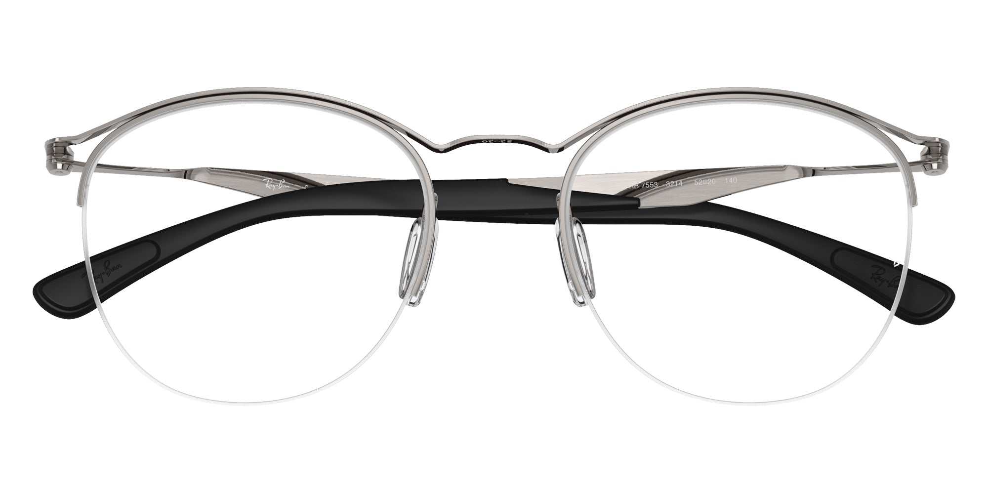 Ray-Ban® RX7553 RX7553 3214 52 Eyeglasses - Gunmetal