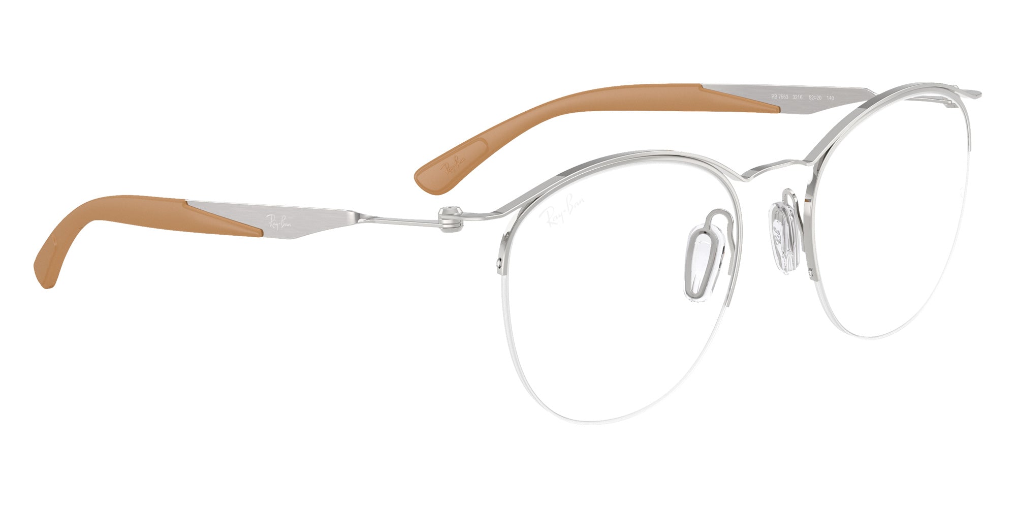 Ray-Ban® RX7553 RX7553 3216 52 Eyeglasses - Silver