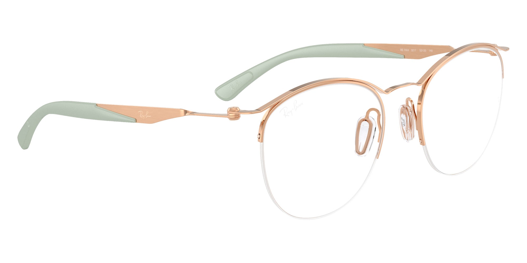 Ray-Ban® RX7553 RX7553 3217 52 Eyeglasses - Rose Gold