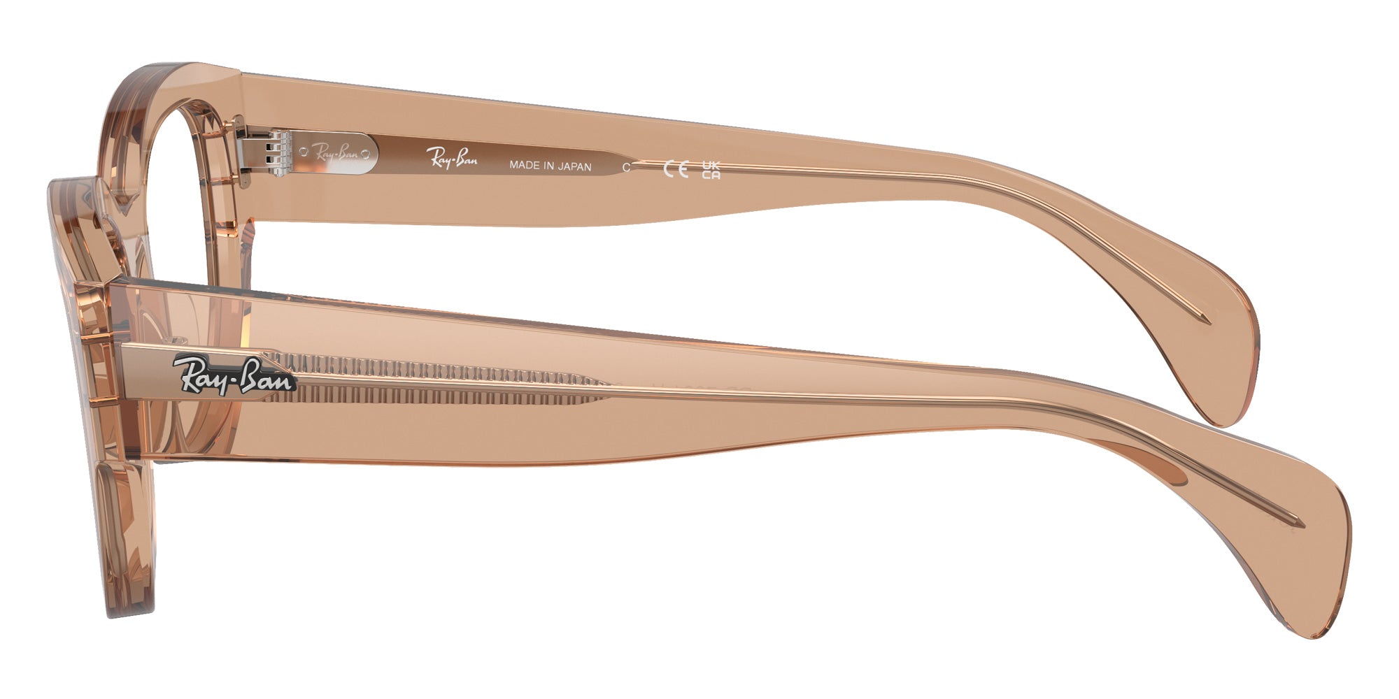 Ray-Ban® RX7681V RX7681V 8353 52 Eyeglasses - Transparent Light Brown