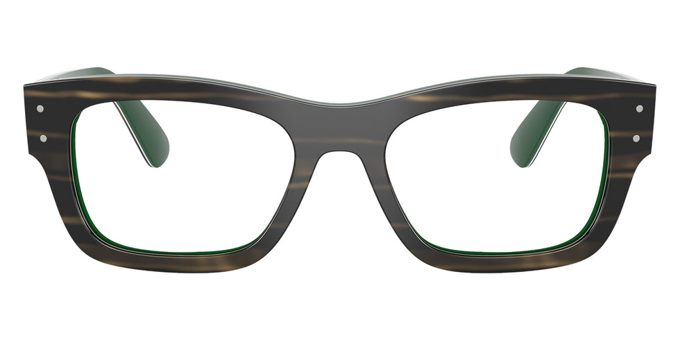 Ray-Ban® RX7683V RX7683V 8392 55 Eyeglasses - Striped Green On Green