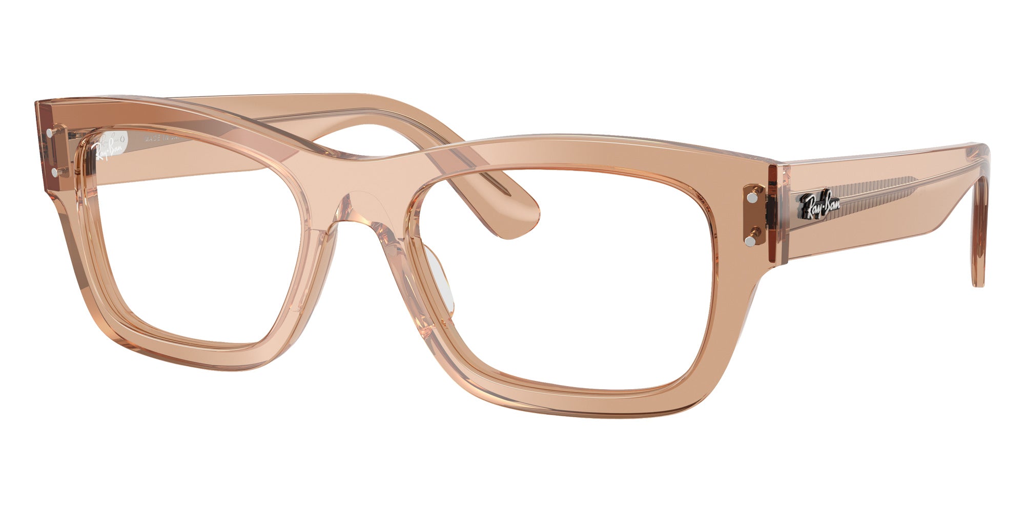 Ray-Ban® RX7683V RX7683V 8553 55 Eyeglasses - Transparent Light Brown