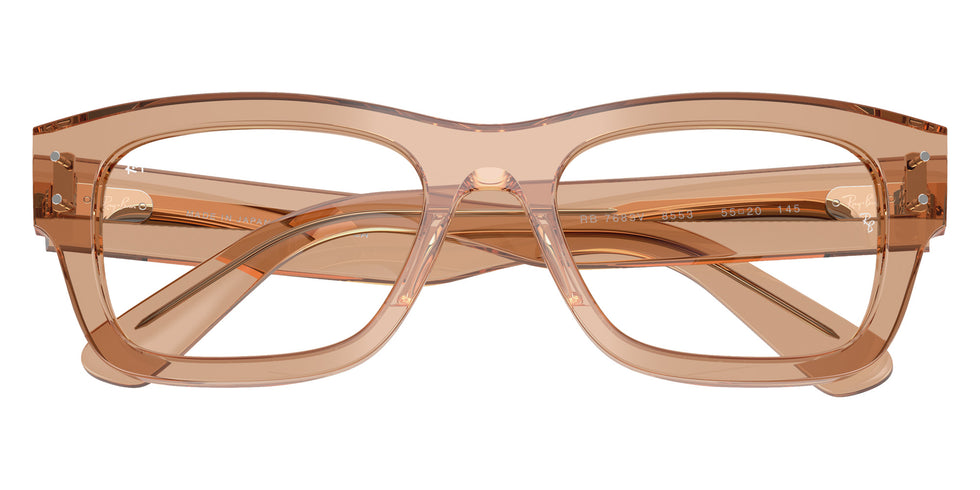 Ray-Ban® RX7683V RX7683V 8553 55 Eyeglasses - Transparent Light Brown