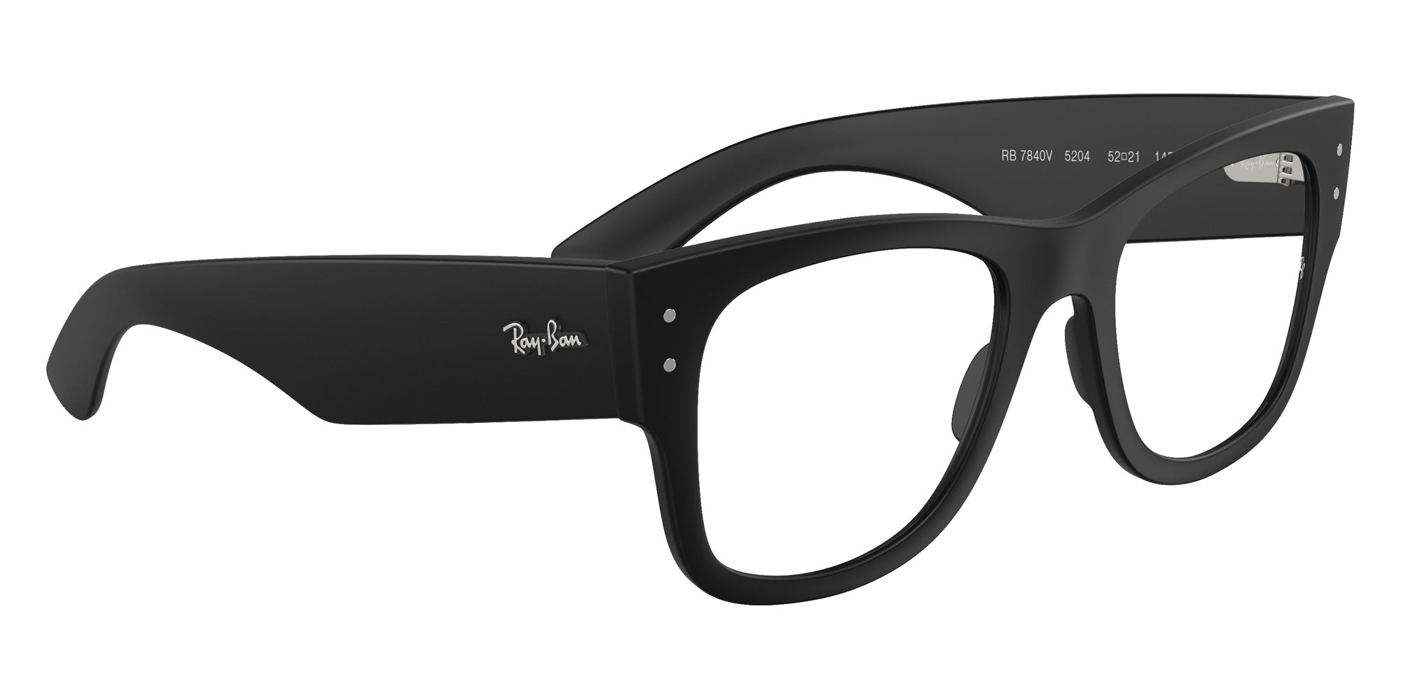 Ray-Ban® RX7840V RX7840V 5204 52 Eyeglasses - Sand Black