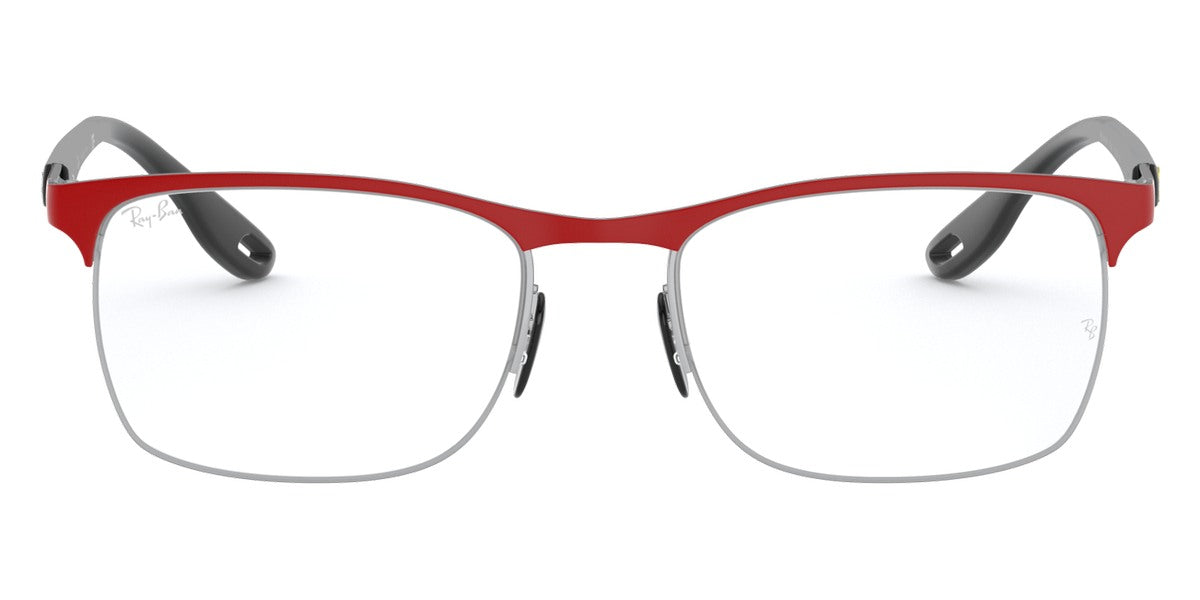 Ray-Ban® SCUDERIA FERRARI COLLECTION 0RX8416M RX8416M F045 54 - Matte Red Ferrari On Silver Eyeglasses