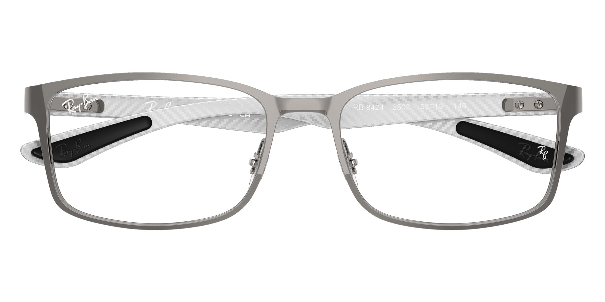 Ray-Ban® RX8424 RX8424 2502 57 Eyeglasses - Gunmetal