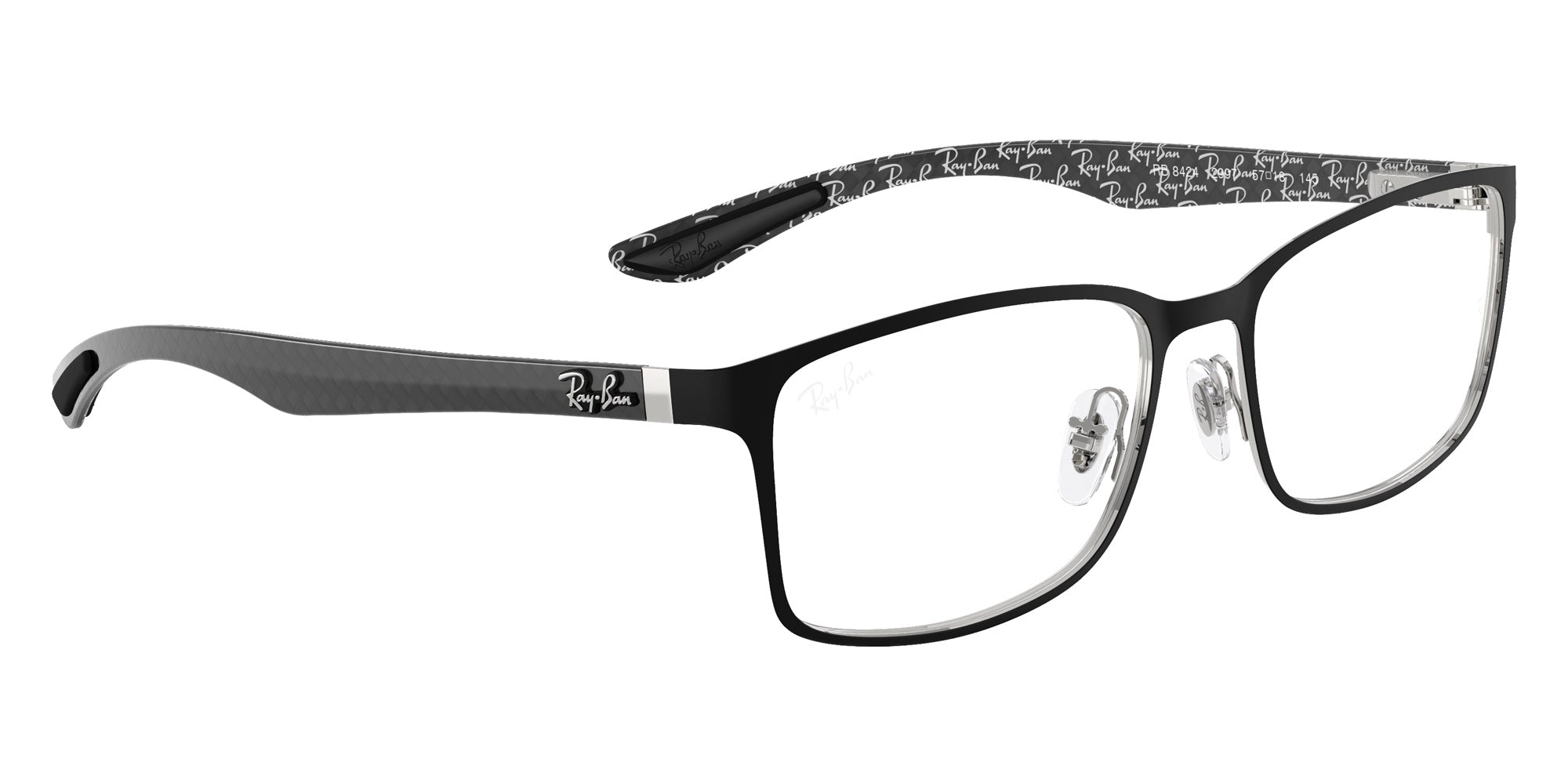 Ray-Ban® RX8424 RX8424 2997 57 Eyeglasses - Silver