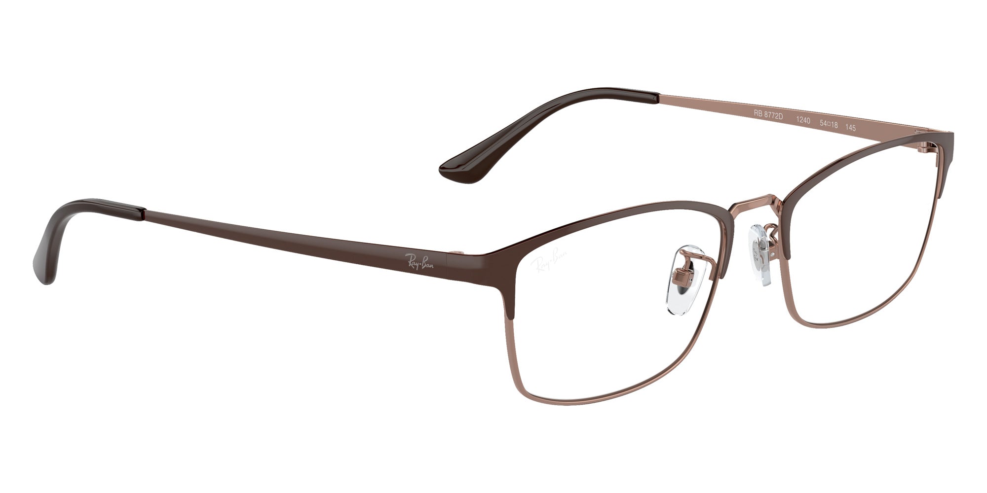 Ray-Ban® RX8772D RX8772D 1240 56 Eyeglasses - Brown On Copper